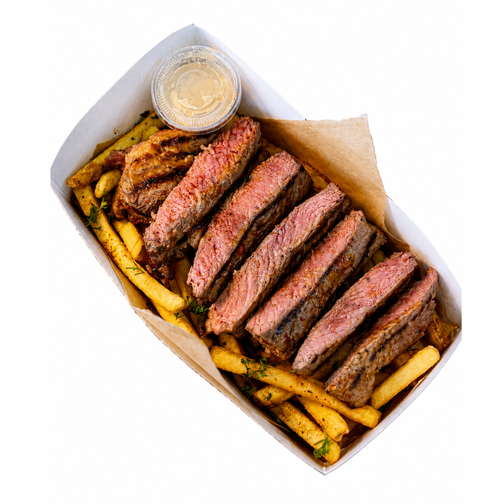 Chargrilled Steak on Potatoes